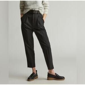 Everlane Draper Tapered Pants Size 12 Black Ankle Length